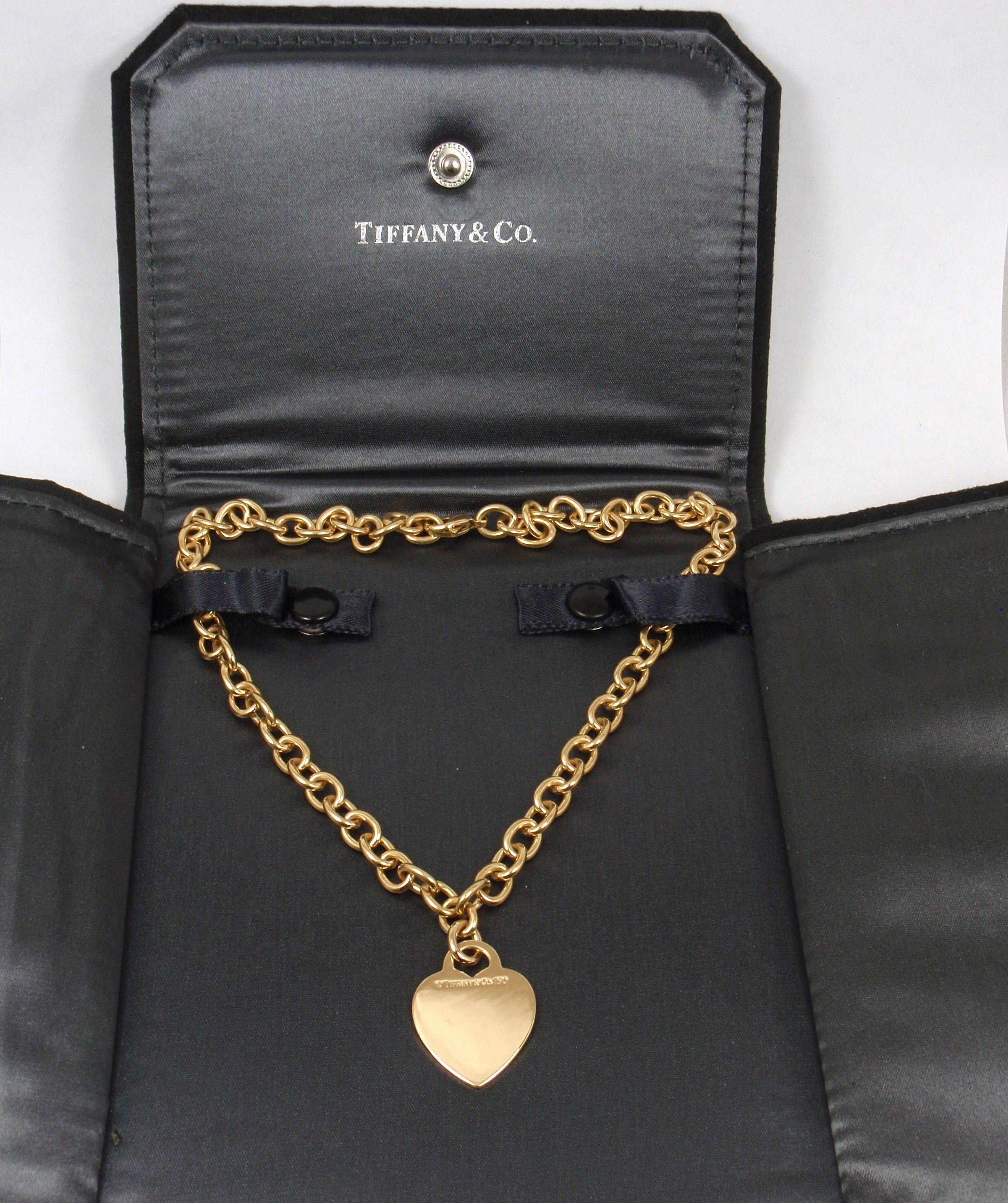 TIFFANY&Co. Makers Chain 61cm Necklace Choker Silver 925 x K18 Gold Ap