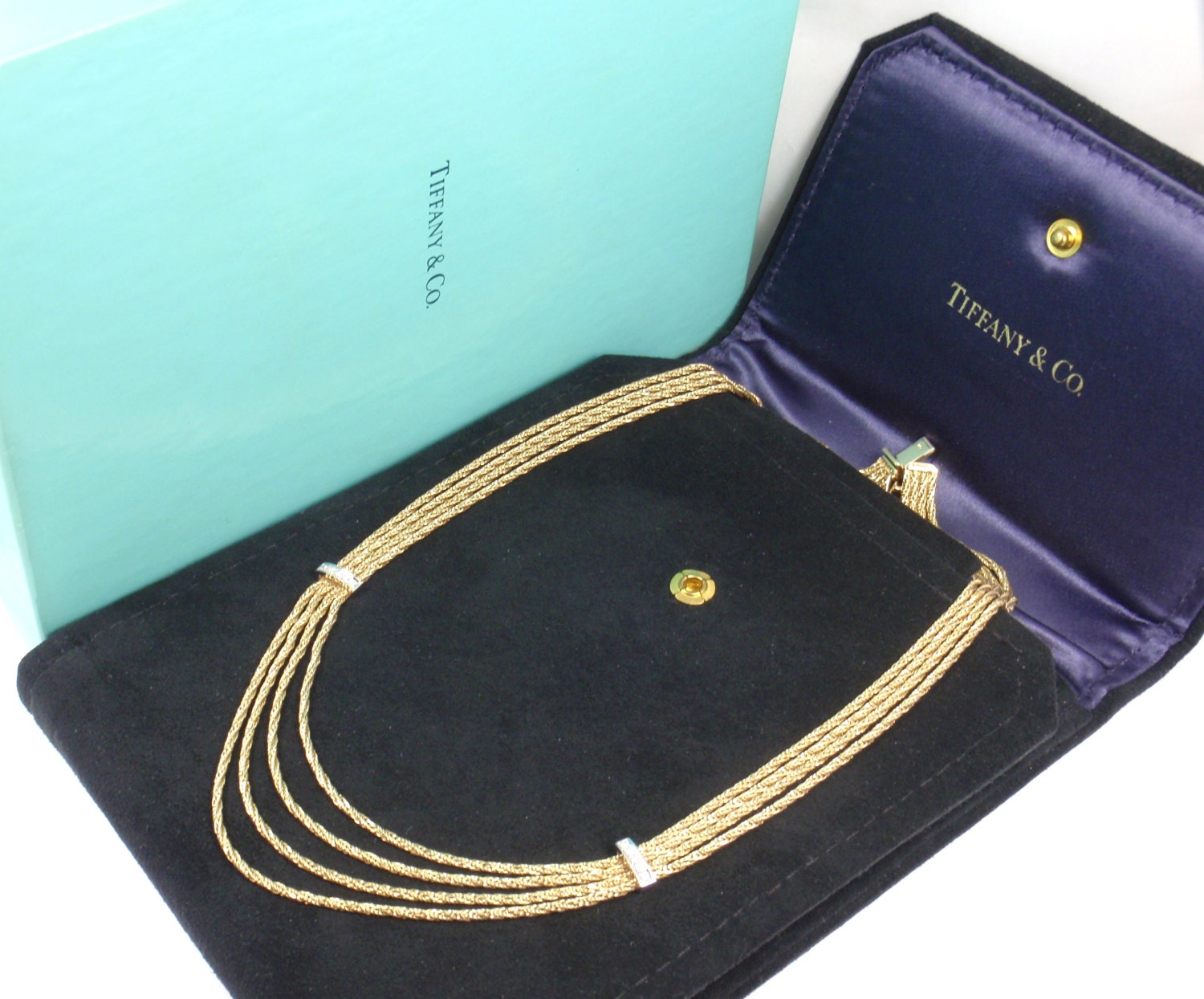 Vintage Tiffany \u0026 Co 18K Gold Diamond 