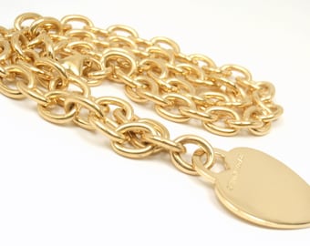 18k Gold Return To Tiffany Heart Tag Choker Gold Tiffany Tag