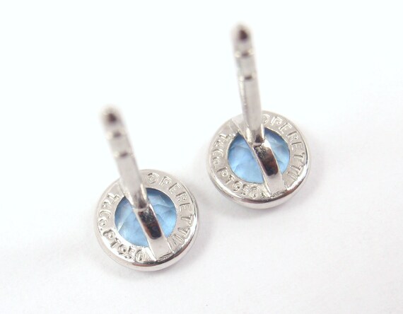 Tiffany & Co Peretti Platinum Color by the Yard Aquamarine Stud