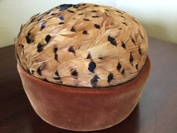 Mr. Henri Feathered Pill Box Hat