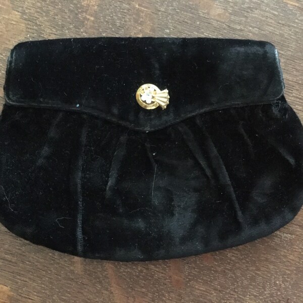 Black Velvet Clutch Etsy