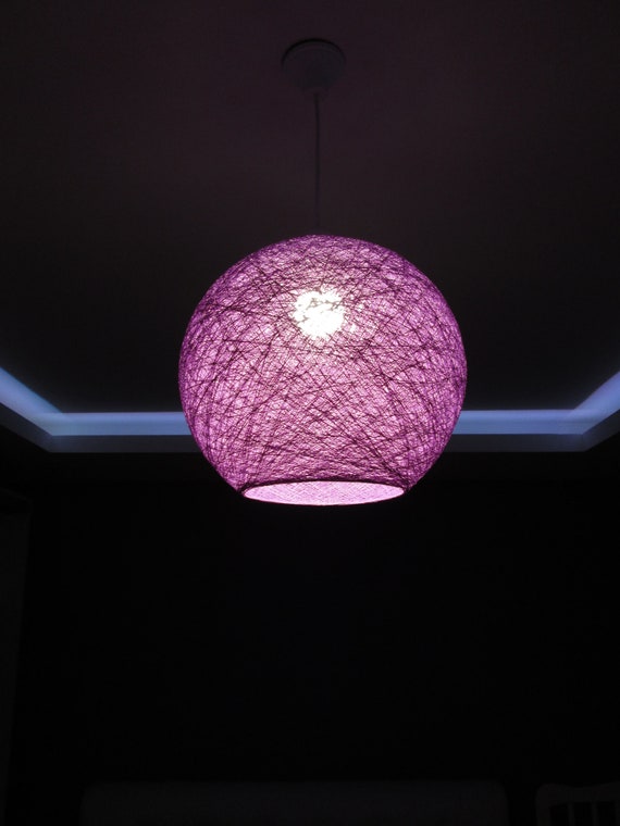 Ceiling Light Rustic Fixture Hemp String Livingroom Ball Modern Scandinavian Lamp 38cm 15