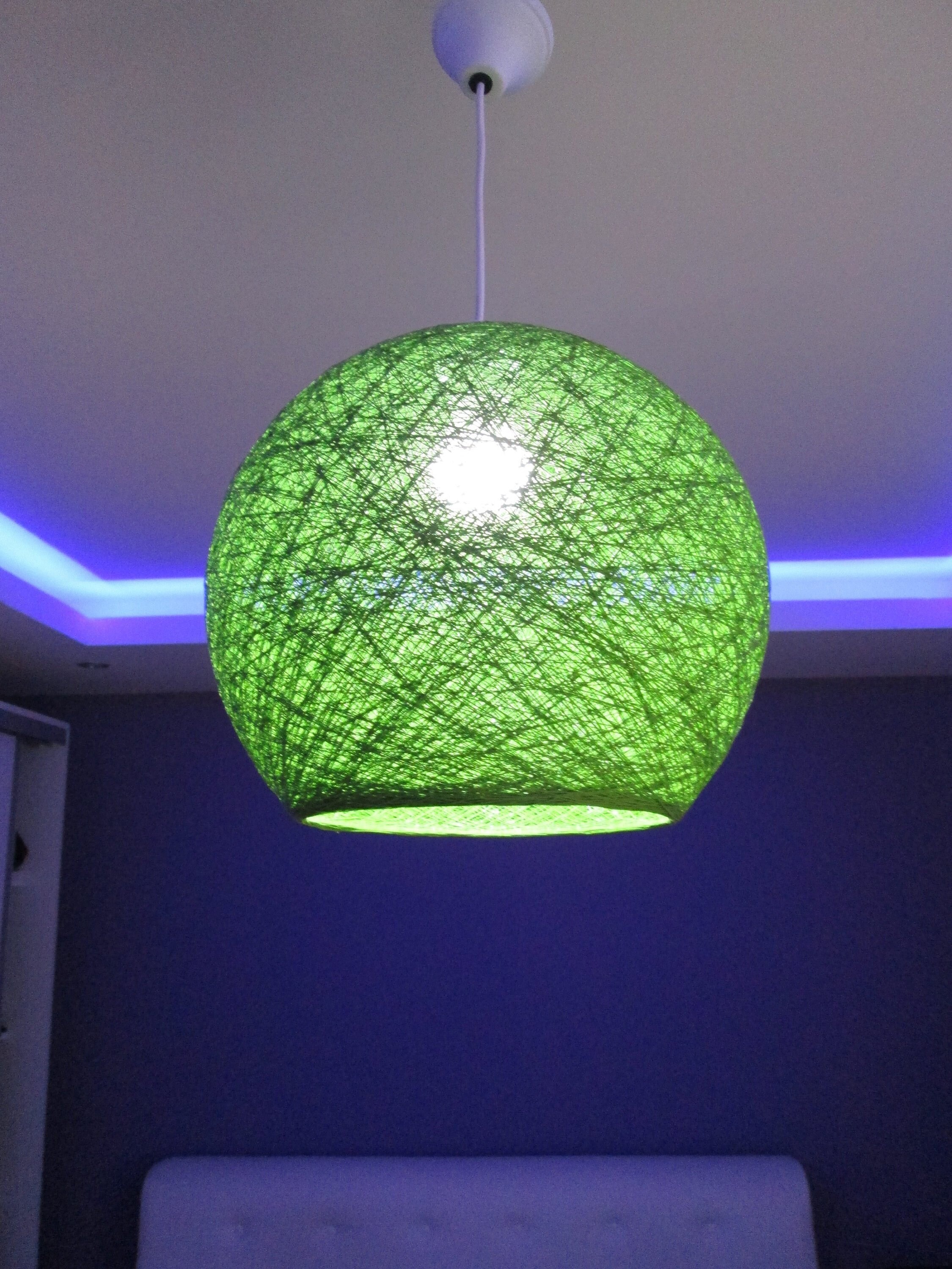 Ceiling Light Rustic Fixture Hemp String Livingroom Ball Modern Scandinavian Lamp 38cm 15