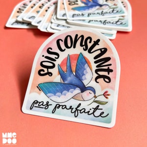 Sticker - Be Consistent, Not Perfect - Self Esteem - Indulgence - Laptop, Bottle, Notebook - Inspirational Phrase - Quote