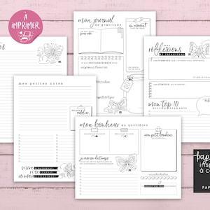 Creative Coloring Stationery - Butterflies - Printable Pages with Illustrations - Gratitude Journal - Download - Inspirational Phrase
