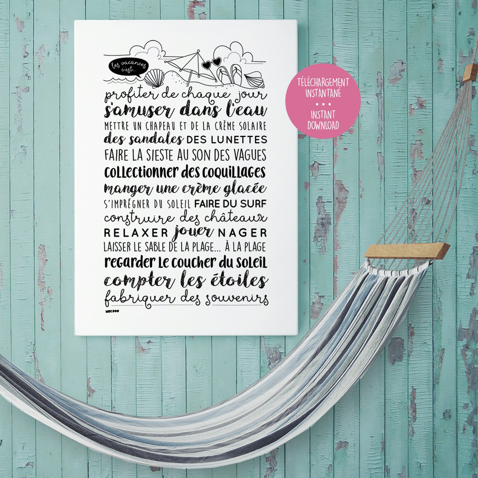 Regles Des Vacances Plage Mer Vacances D Ete Etsy