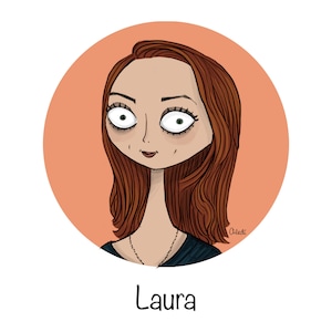 Tim Burton style custom portrait, cartoon portrait, single portrait
