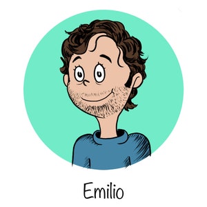 Dr. Seuss style custom portraits, cartoon portrait, single portrait