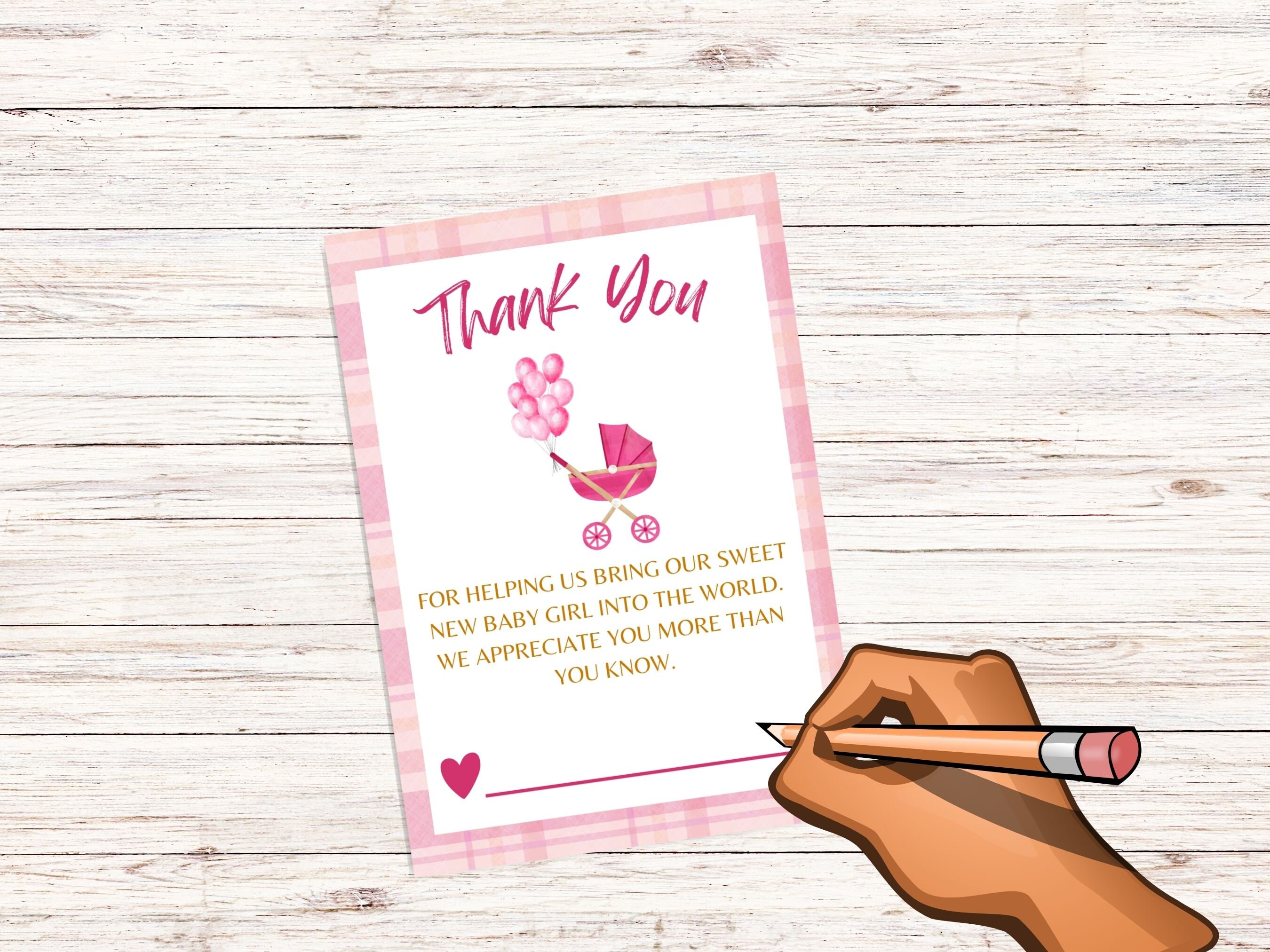Labor and Delivery Nurse Thank You Card | Printable Download ...