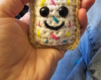 Hand Crochet Poptart Toy Squishie  Amigurami Gift Keychain Best Friend Calm Plushy Buddy