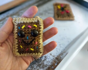 Crochet Keychain Emotional Support PopTart