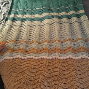 Sea Turtle Crochet Blanket Blanket Pattern Only Beach Ocean Afghan image 3