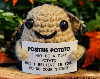 Keychain Positive Potato Crochet  Amigurami Gift Keychain Best Friend Calm Plushy Acceptance