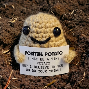 Crochet Positive Potato Vegetable Emotional Support Potato Gift