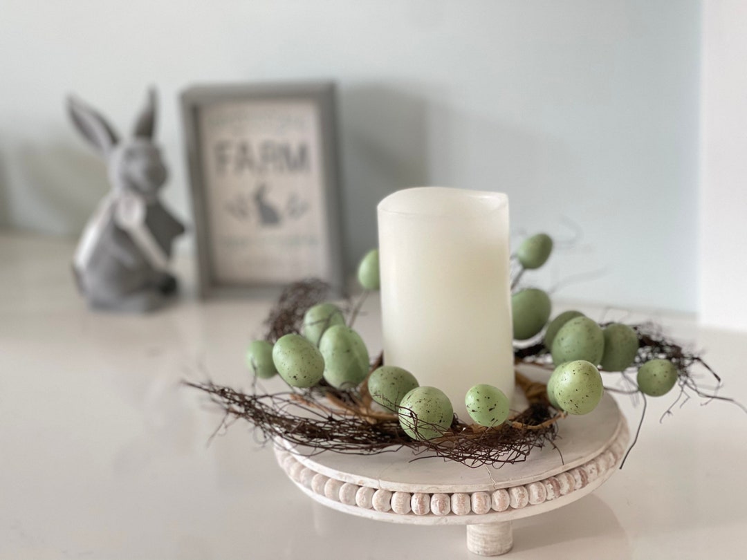 Easter Decoration, Easter Candle Ring, Home Decor Pillar Candle Ring