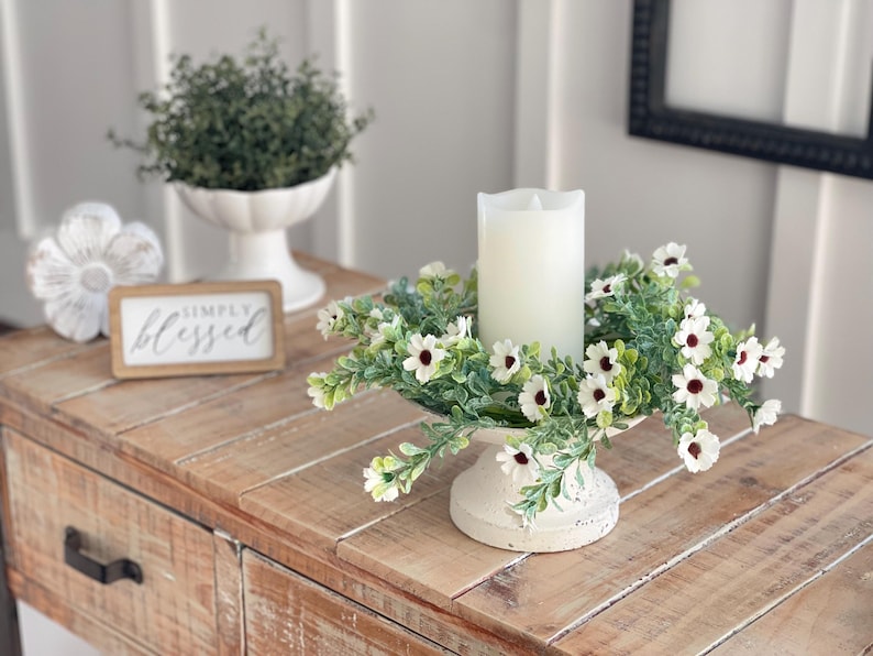 Spring/summer Cheerful Blooming Candle Ring 10-in Outer 4.5-in Inner ...