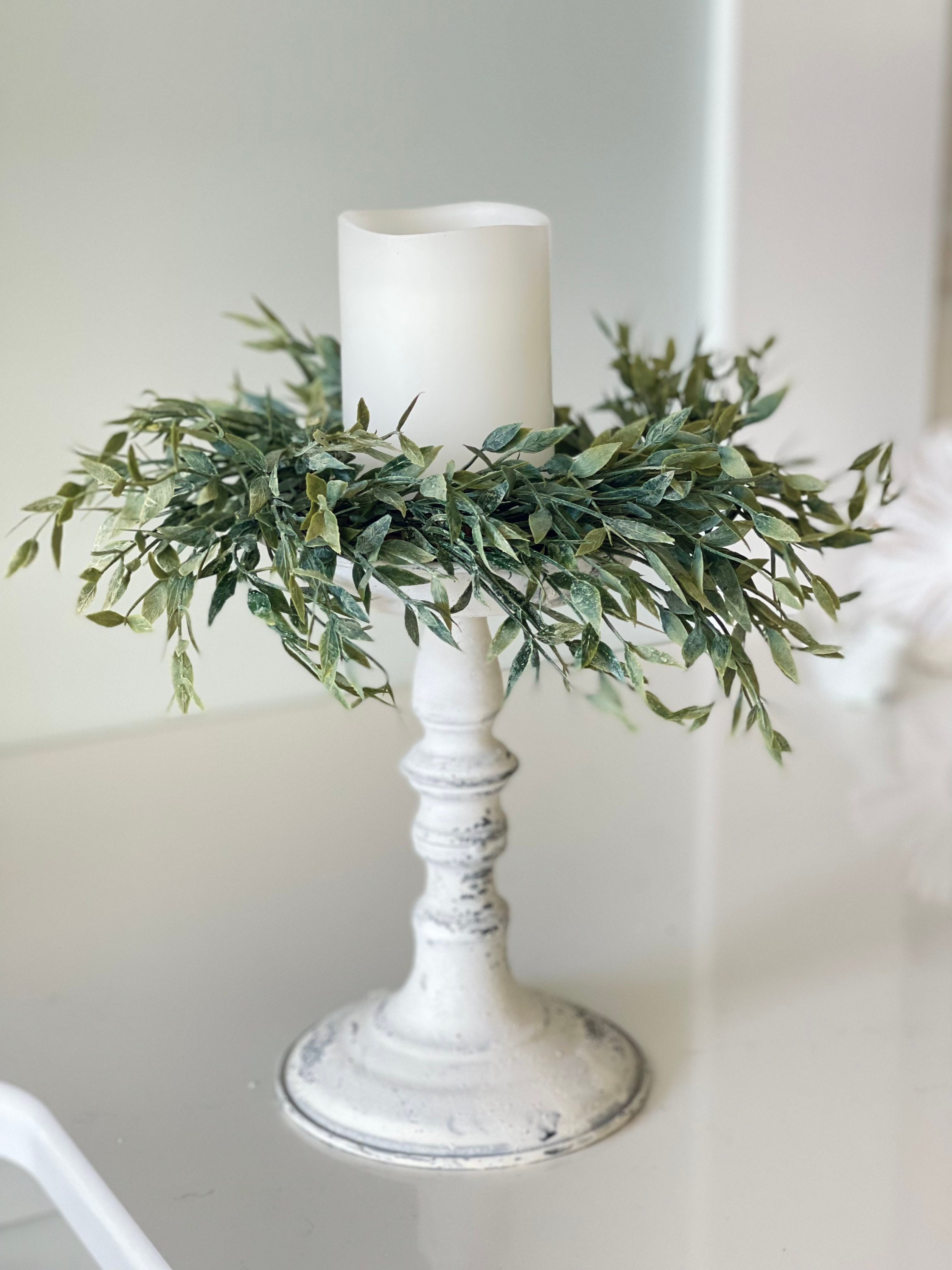 Greenery candle hotsell rings