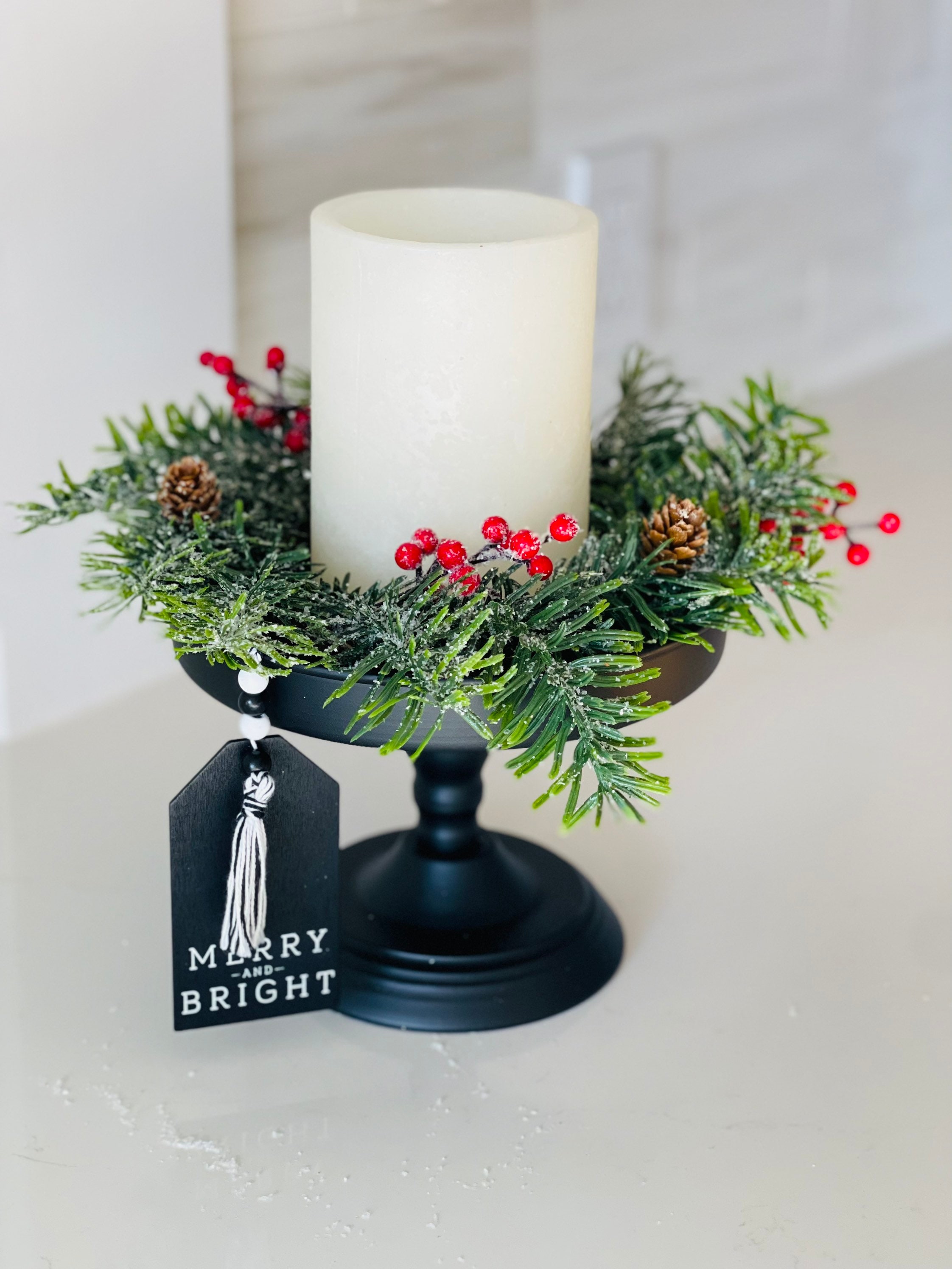 Anillo de velas navideñas de granja, decoración navideña de granja, anillo  de velas de corona pequeña de bayas rojas de hoja perenne esmeriladas de  4,5 pulgadas/11 pulgadas, - Etsy México, image size:2244x2992