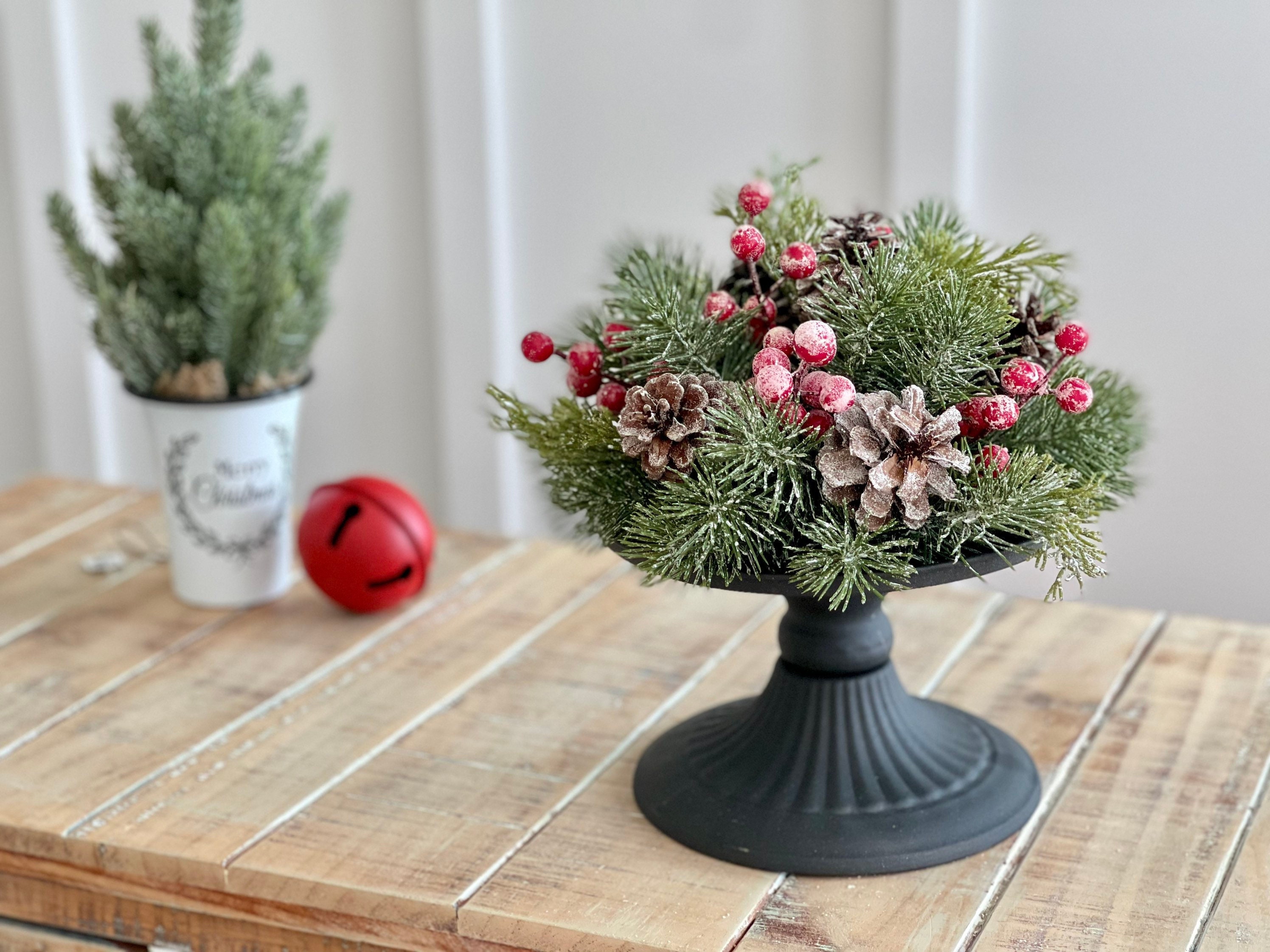 Faux Pine Stems , Faux Pine Greenery Stems , Faux Christmas