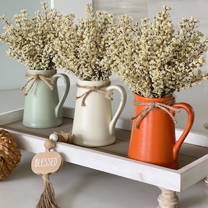 Fall Farmhouse Rustic Country Small Floral Arrangement With Fall Cream ...