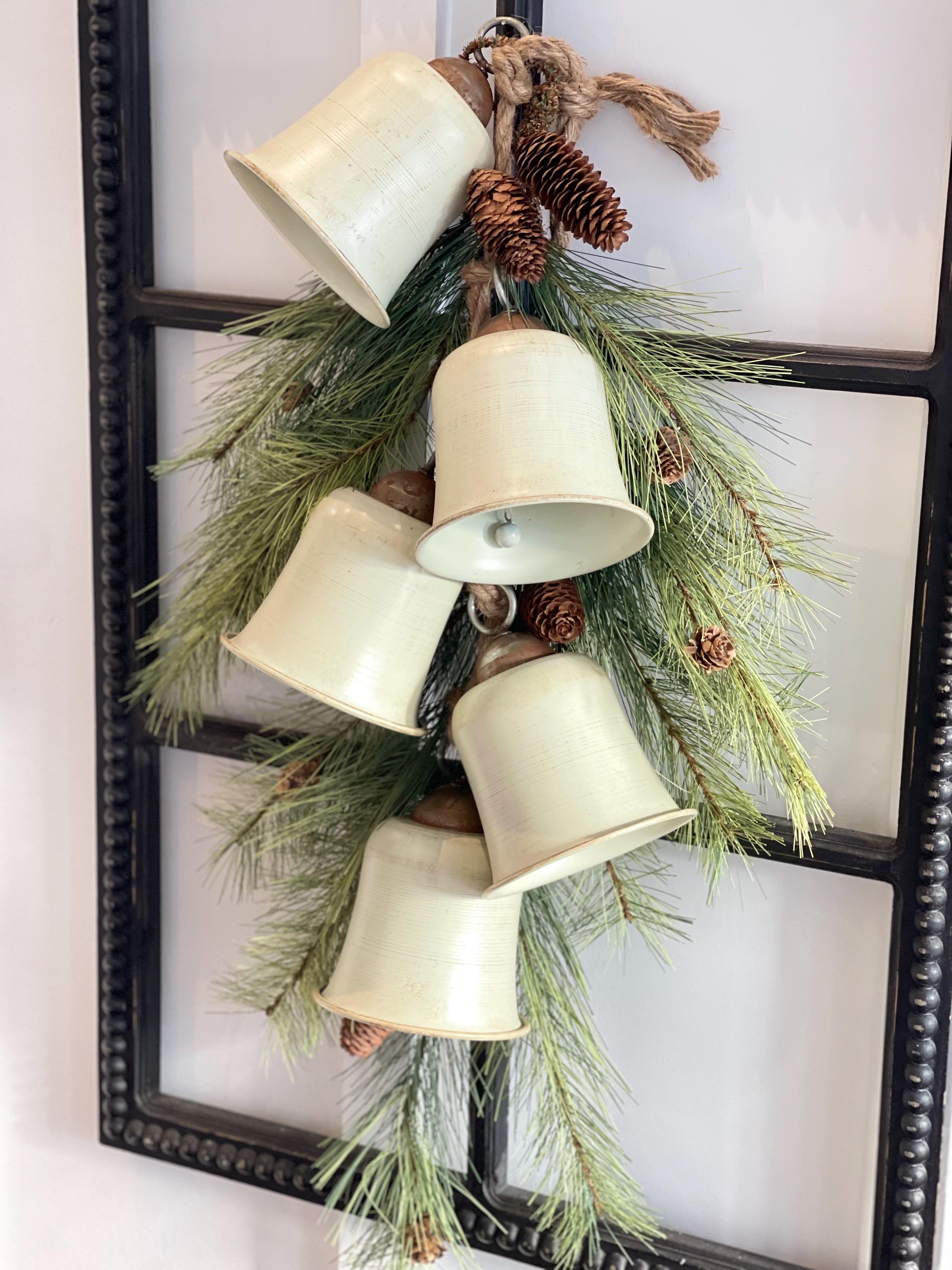 Christmas Hanging Large Bell Decoration, Mantle Winter Decor, Hanging ...