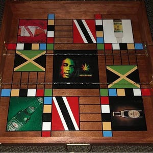 Travel Jamaican Ludi (Ludo) Game Board