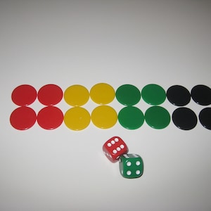 Ludi Board Game pieces and dice