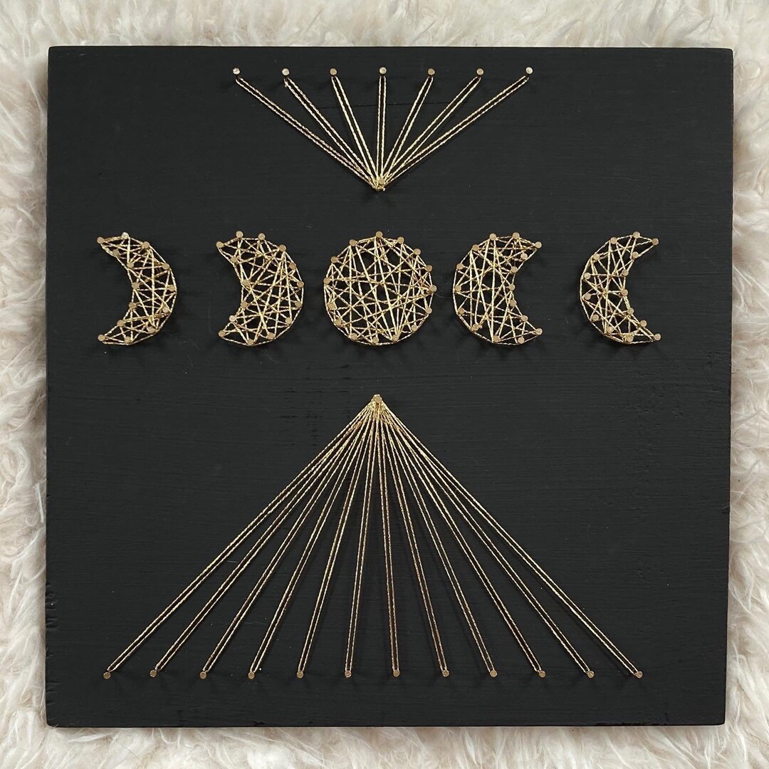 Moon Phases String Art Celestial Mountains - Etsy