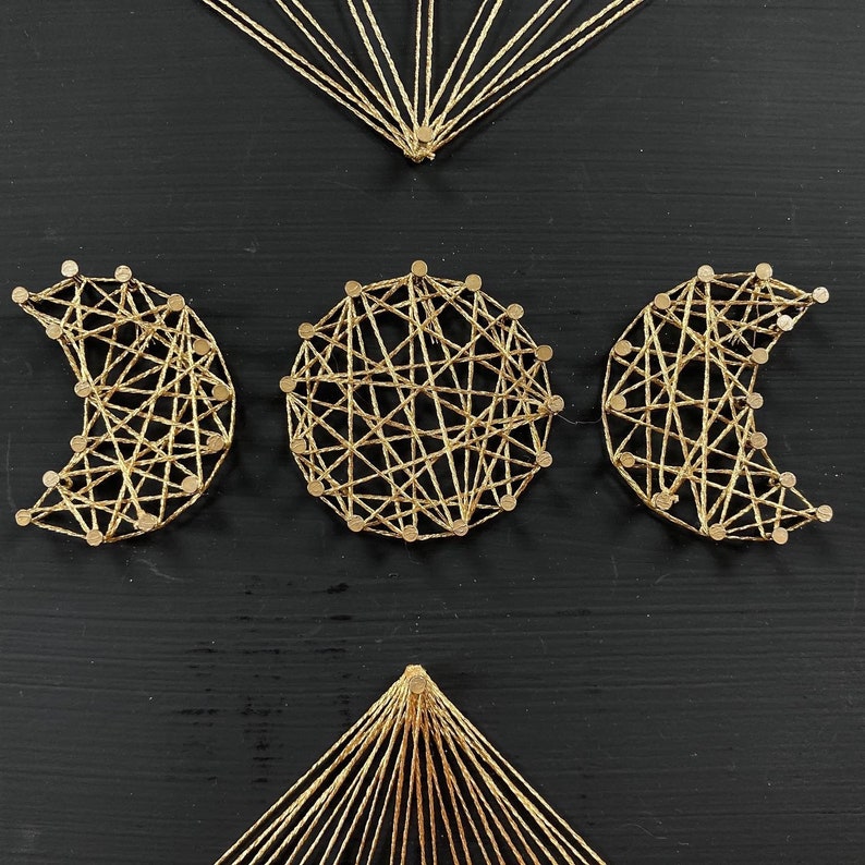 Moon Phases String Art Celestial Mountains - Etsy