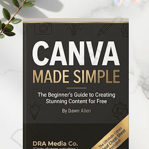 Canva Made Simple: Przewodnik po mediach społecznościowych dla małych firm | Samouczek Canva dla początkujących | Cyfrowy przewodnik do pobrania natychmiast