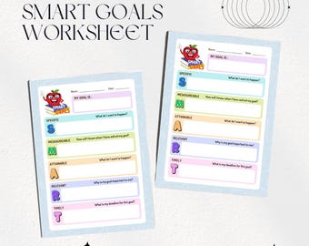 SMART Goals Worksheet for Kids: Printable Goal Setting Activity (PDF)
