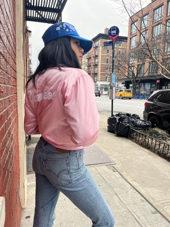 vintage pink yankees jacket Gem