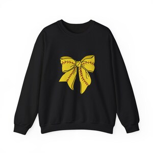 Softball Bow Unisex Crewneck Sweatshirt