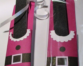 Santa or Elf, Thick Emery Board Nail File Holder, Nail File Holders, Nail File Holders with or without files