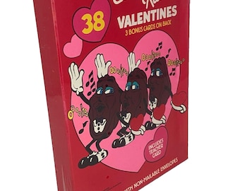 Vintage California Raisins Rare Collectible Box of 38 Valentines 1988 Sealed