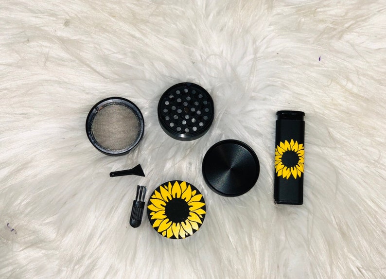 Sunflowers Rolling Tray Set of 5 Wooden box tray jar and Etsy