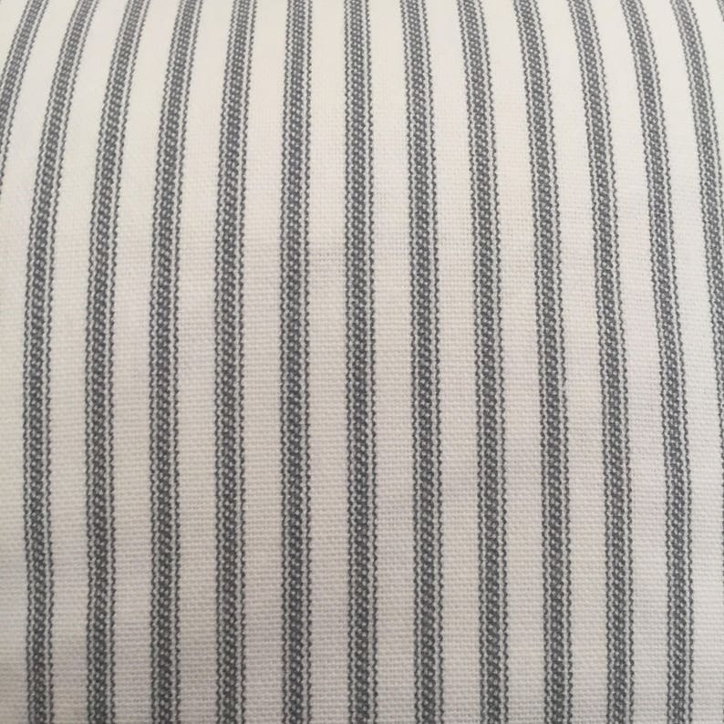 Gray Ticking Stripe Pillow Cover Ticking Stripe Throw Pillow Etsy