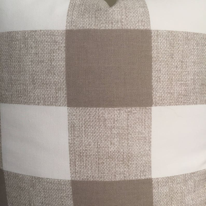 Beige Pillow Cover Buffalo Check Throw Pillow Tan Throw Pillow Etsy