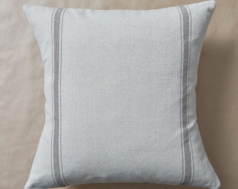 Grain Sack Pillow Cover Tan Stripe Pillow Cover Accent Pillows for Couch Stripe Grain Sack Pillow Rustic Throw Pillows 16 18x18 20