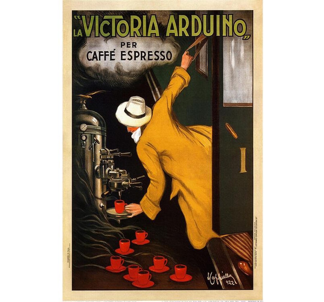 La Victoria Arduino pro Caffé Espresso Vintage Italienisch Leinwand