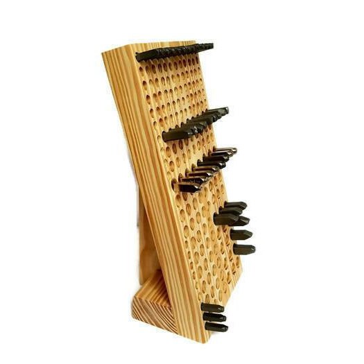 X-Large Mixed Angled metal stamp holder, metal stamp organizer, woode…