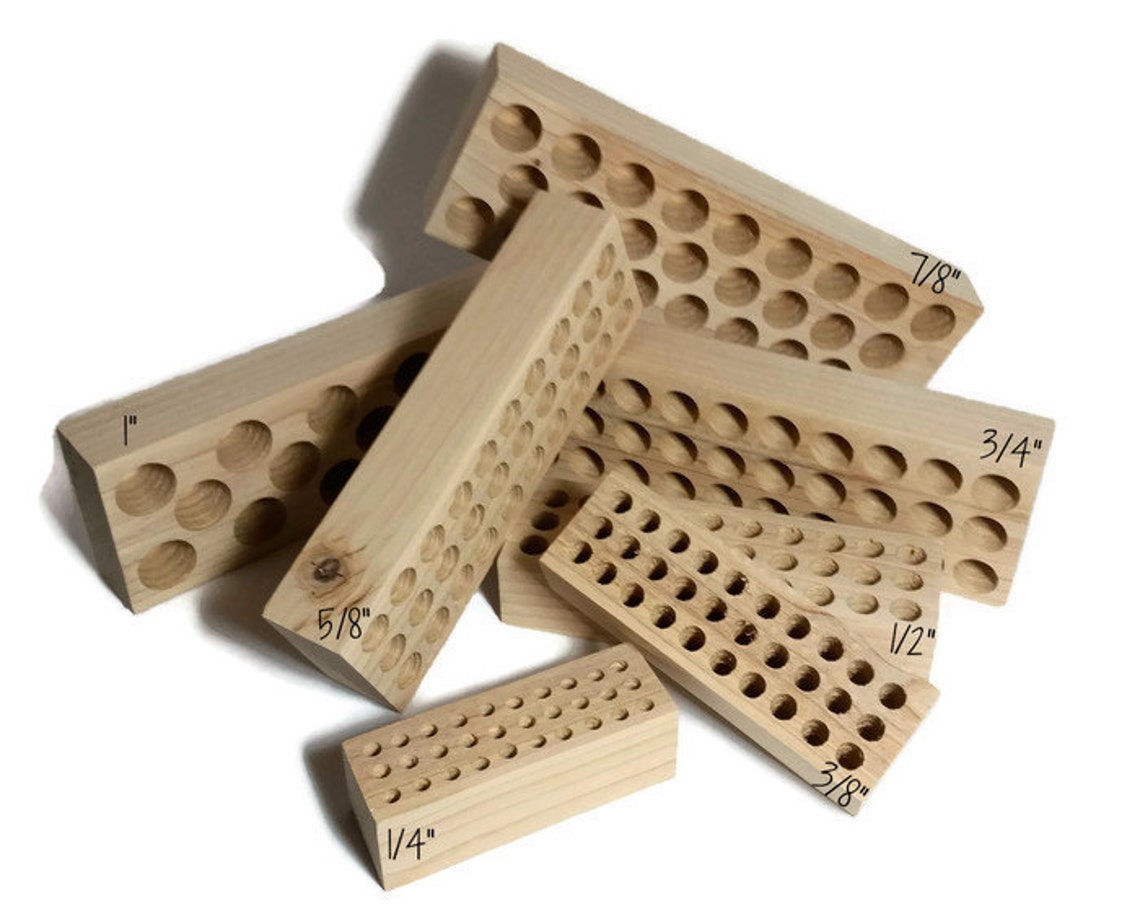 1 Holes Small Metal Stamp Holder Wooden Stamp Block for Etsy