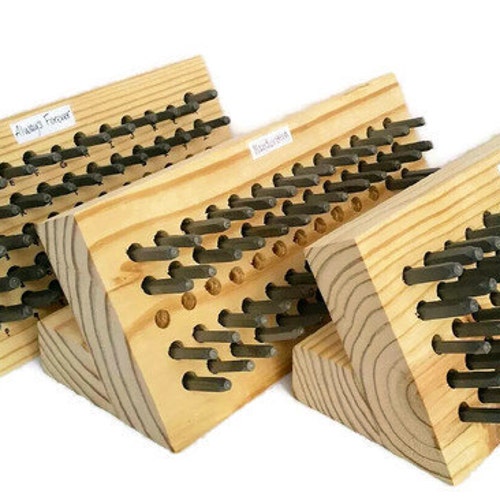 Angled Metal Stamp Holder Metal Stamp Organizer Wooden Stamp Etsy