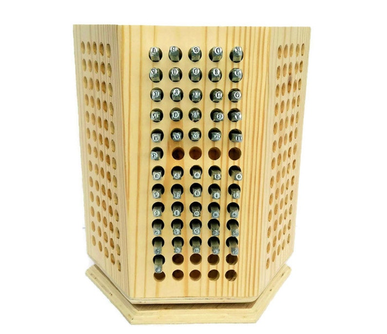 Large Spinning Metal Stamp Holder Metal Stamp Organizer Etsy