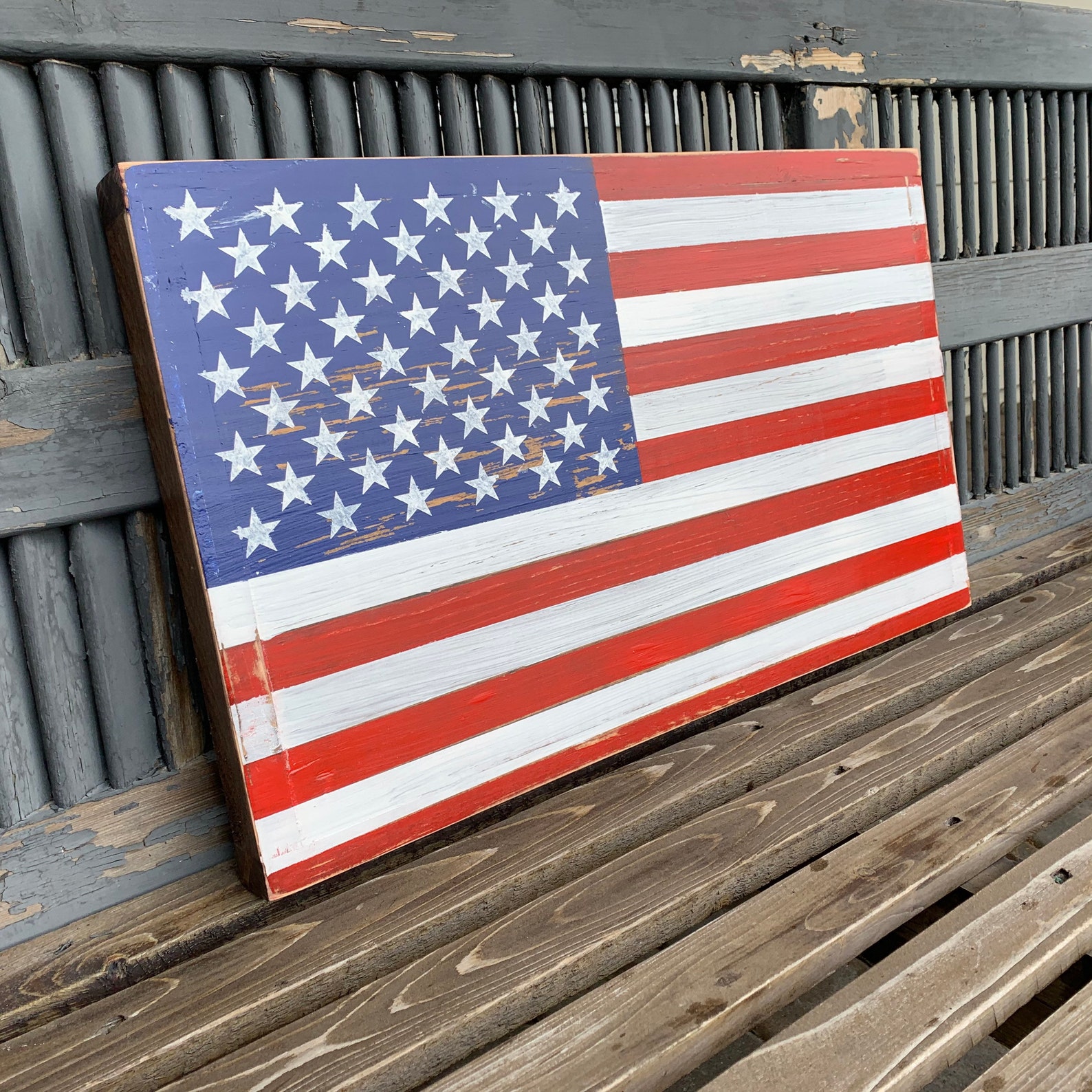 Handmade American Flag Etsy