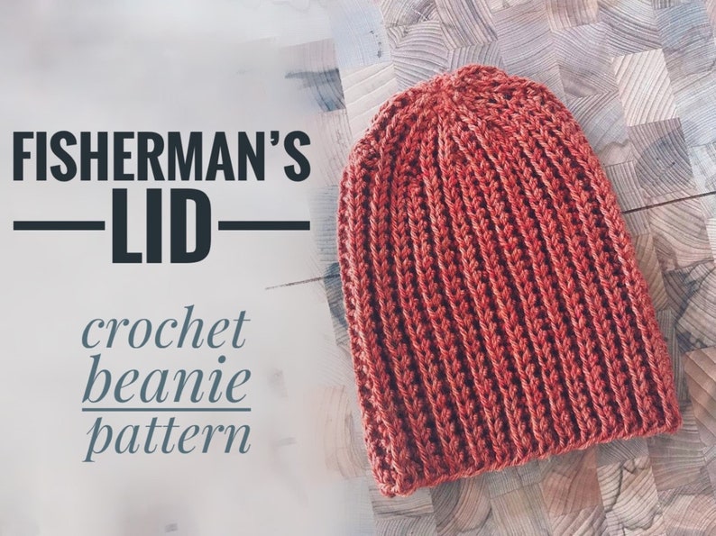 Rib Crochet Hat Fisherman's Lid Beanie 