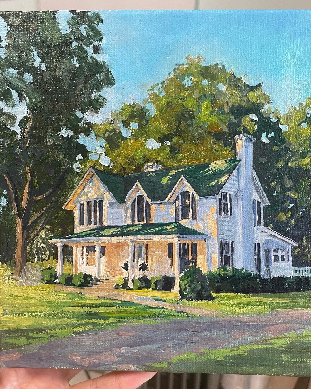 Commission House Portrait Custom Original Oil Painting on Etsy