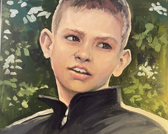 Custom Portrait Boy Made To Order original oil painting Canvas painting gift for friend
