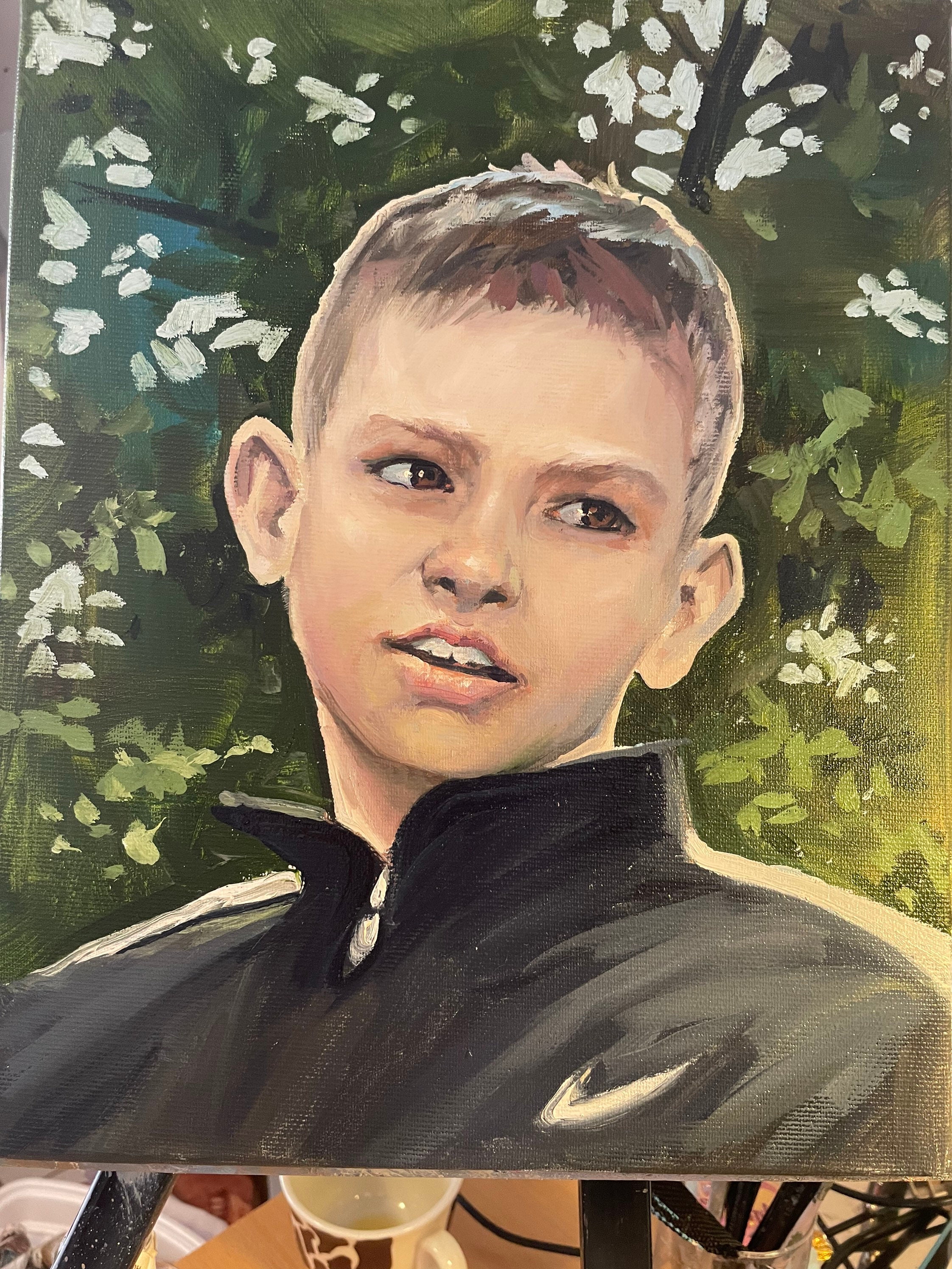 Custom Portrait Boy Made To Order original oil painting Canvas painting gift for friendthumbnail
